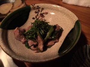 鴨と青菜の炒め物